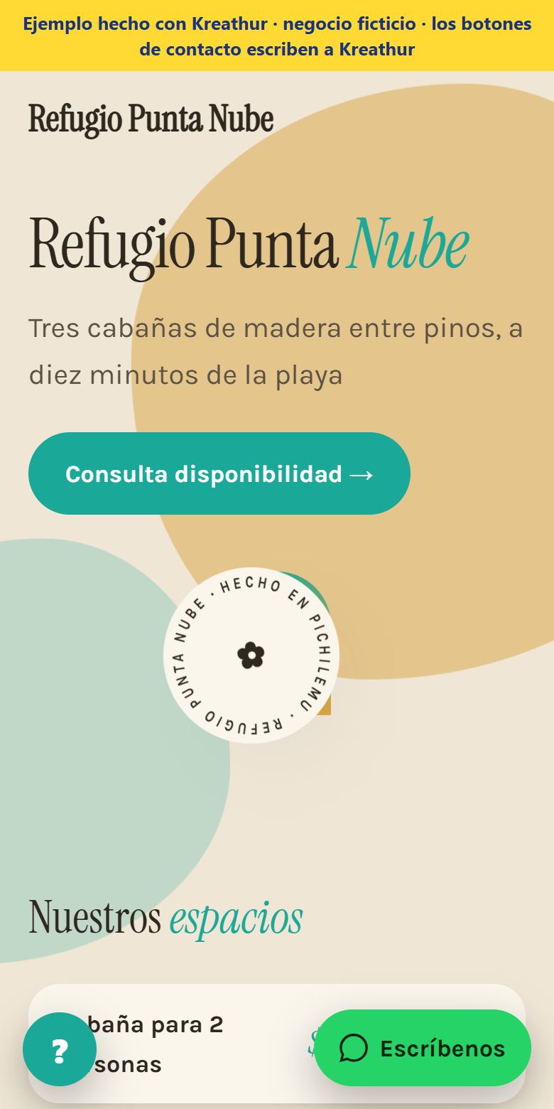 Web de ejemplo de un alojamiento