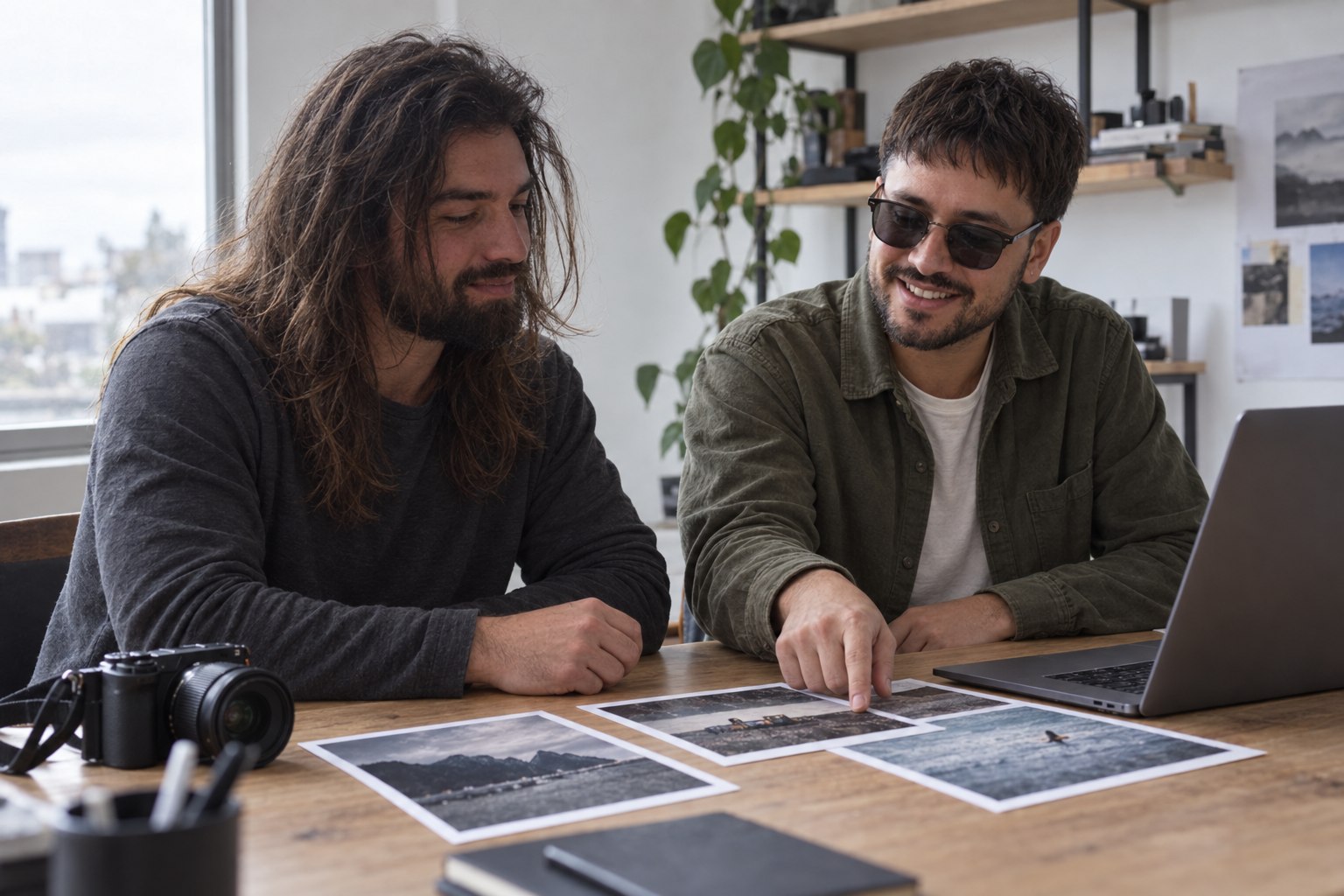 Matías y Gonzalo desarrollando una propuesta de contenido digital